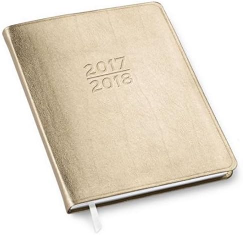 2017-2018 18-Month (March 2017-August 2018) Large Gold Family Planner Calendar