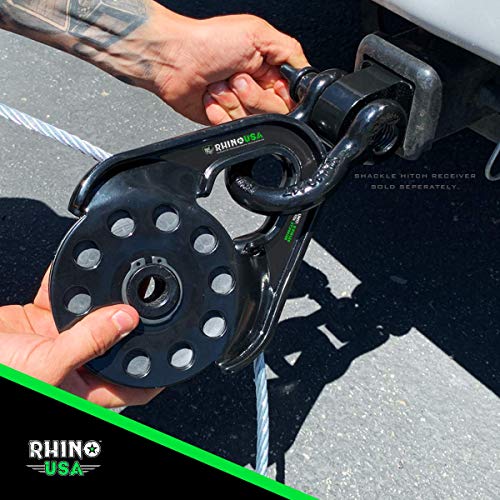 Rhino USA Snatch Block for Winch Recovery Heavy Duty 13.5 Ton Break
