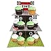 Mining Fun TNT Cupcake Stand & Pick Kit, Pixel Decorations, Mining Fun Parties, Birthdays, Party Supplies, Cake Decorations, 3 Tier Cardboard Cupcake Stand