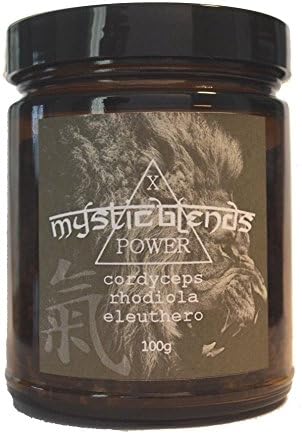 Power: Energizing Strength Tonic (High Potency Cordyceps, Rhodiola, Eleuthero Extracts) 50 Servings. Energy, Endurance, Stamina, Muscle, Focus, Oxygenation, Recovery. Vegan, Paleo. 100 grams.