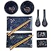 Happy Sales HSBH85/N, 10-Piece Dinnerware Set Blue Dragonfly