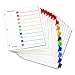 Cardinal 10 Tab Dividers for 3 Ring Binders, OneStep Index Dividers, Numbered, Multicolor, 6 Sets (61028CB)