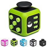 Fidget Cube + Silicone Frame BONUS - The Best ADHD Fidget Toy - Relieves Stress - Adults and Kids | Tested for ADHD / ADD / OCD / Autism / Anxiety / Depression | Black/Green