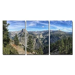 Mountain Panorama Peaks Yosemite National Park California USA x3 Panels