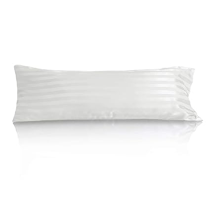 Amazon Com Vonty Satin Body Pillow Case 20 X54 Ivory Striped