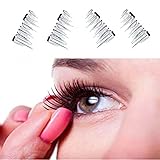 Magnetic Lashes , NEW Ultra-thin Eye Lashes 7mm ,3D Mink Reusable (Black) (B)