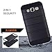 Galaxy J5 Case, Kmall 2in1 [Metal Brushed Texture] Impact Resistant Heavy Duty Hybrid Dual Layer Full-Body Shockproof Protective Cover Skin Shell For Samsung Galaxy J5 SM-J500H J500M [Black]