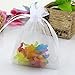 G2PLUS 100PCS White Organza Bags, 4x6 in Sheer Mesh Drawstring Gift Bags, Jewelry Pouches Candy Bag for Christmas, Wedding Favors