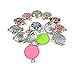 6 PCS Mixed Silver Round Aromatherapy Necklace Pendant Locket Essential Oil Diffuser Necklace Charms