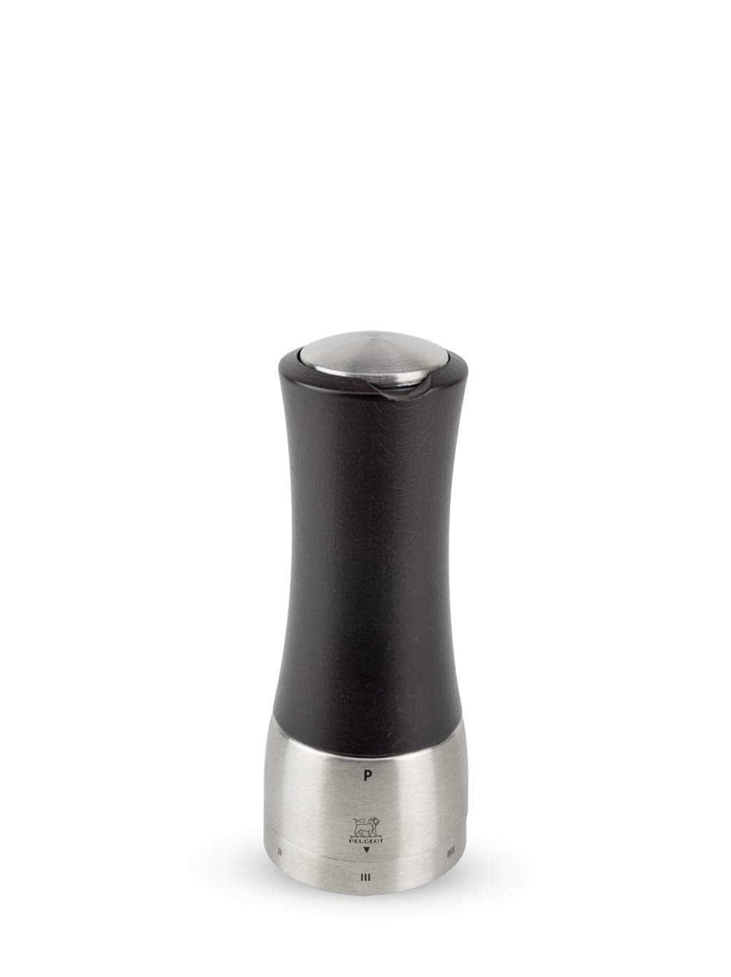 Peugeot - Madras u'Select Manual Pepper Mill - Adjustable Grinder -Beechwood & Stainless Steel, Chocolate, 16 cm