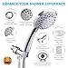 Shower Head,Handheld Shower Head, 6 Functions High Pressure Rainfall Shower Head Leakproof Filtered Shower Head with Hose and Adjustable Bracket, Stylish and Durable