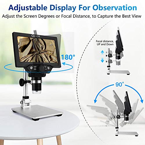 7'' LCD Digital Microscope 1200X Coin Microscope with 32GB Card