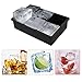 Adoric Easy Release Silicone Ice Cube Trays - 2 Set, Sphere Round Ice Ball Maker & Large Square Ice Cube Molds for Whisky, Cocktails, Bourbon, Chocolate Making