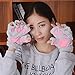 Arshiner Women Bear Plush Cat Paw Claw Glove Soft Winter Gloves Grey-1,One Size