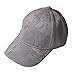 VANCOL Soft Faux Leather Suede Hat Baseball Cap (Black)