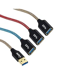 Canjoy - Cable extensor USB 3.0 (3 unidades) 6 patas