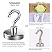 WINOMO Strong Magnetic Hooks Heavy Duty Magnetic Hooks NdFeB 22LBS Holding Force 1.25 Inch Diameter 4Pcs