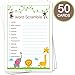 Baby Shower Games for Boy or Girl - Set of 5 Activities for 50 Guests - Pack of 250 Cards - Baby Shower Supplies - Safari Jungle Zoo Animals