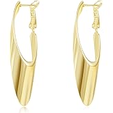14K Gold Dangle Earrings Statement Chunky Gold Drop Earrings Trendy Hypoallergenic Jewelry Valentines Day Gifts for Women