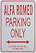 ALFA ROMEO PARKING ONLY - Miniature Fun Parking Signs - Ideal Gift for the Motoring Enthusiast