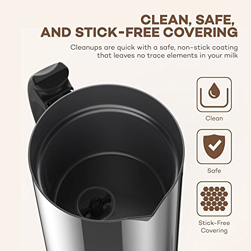 VAVA Milk Frother, Electric Milk Steamer Foam Maker, Automatic Hot and