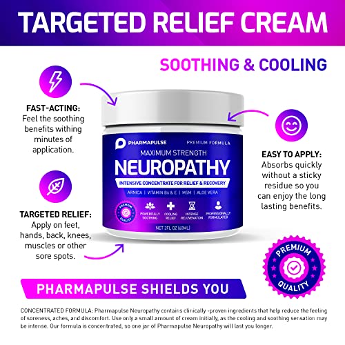 Pharmapulse Neuropathy Nerve Relief Cream Maximum Strength Cream for
