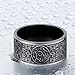 PAMTIER Stainless Steel Vintage Black Ring for Men Chinese Ancient 4 Guardian Beasts Signet Band Size 13