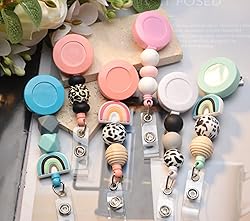 Lantintop Silicone Bead Retractable Badge Holders