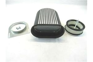 212 Main Aluminum Hilborn Style Full Finned Hood Air Scoop Kit with Single 4 BBL Carb Black