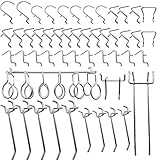 Pegboard Hooks Assortment - 50Pcs Peg Hook Organization