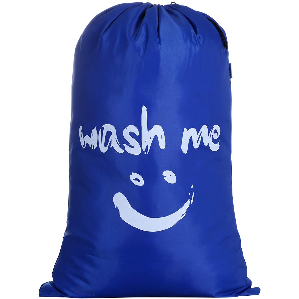 IHOMAGIC Large Laundry Bag, Foldable Laundry Bag, Lightweight Storage Bag, Portable Large Capacity 120L for Dirty Clothes Blanket for Travel Bag, Bedroom, Hotel, Dorm, Dark Blue