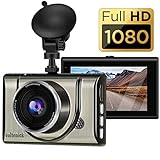 Dash Cam 1080P FHD 3 Inch IPS Screen Metal Shell Dash Camera for Cars,Car DVR Dashboard Recorder Super Night Vision,170°Wide Angle,WDR,G-Sensor,Loop Recording,Motion Detection,Parking Monitor