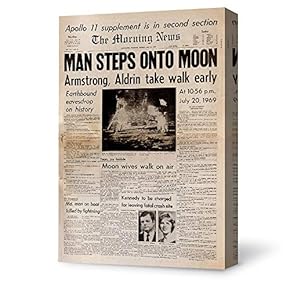 Canvas Wall Art for Living Room,Bedroom Home Artwork Paintings Historical Events Newspaper Ready to Hang - 12x18 inches