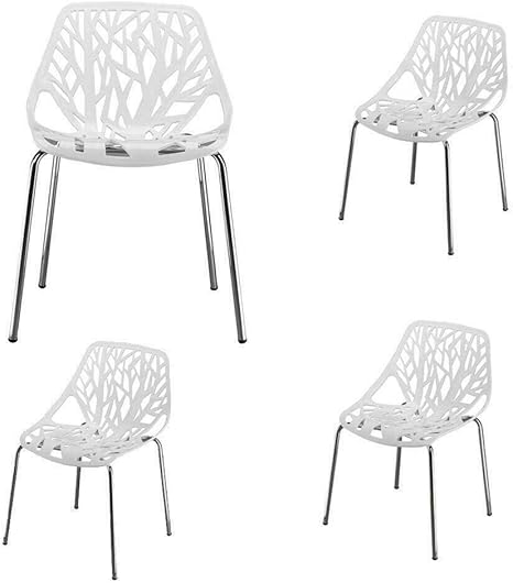 Amazon Com 350 Lbs Sturdy Durable Kitchen Dining Chairs For Home Dinner Living Room Set Of 4 White Chairs