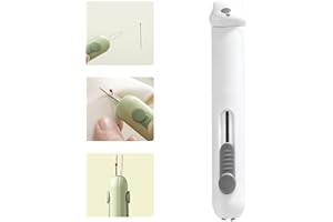 XUVRIR Upgraded 3 in 1 Automatic Needle Threaders Seam Ripper with Needle Storage,Needle Threaders for Hand Sewing, Embroidery,Quick Needle Threading Tool (1PCS-White)