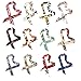 Aimyoo 32pcs Handbag Handle Ribbon Scarf - 16 Pairs Fashion Hairband Neckerchief Scarf Ribbon for Women Girls Ladies Decoration