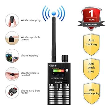 Anti Spy Wireless RF Signal Detector, Bug Detector, Upgraded Hidden Camera Detector, KORKUAN GSM Eavesdropping Device for Wireless Audio Bug, GPS Rader Radio Scanner
