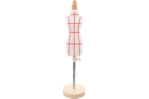 Sewroro Mini 1/4 Scale Sewing Mannequin Doll Dress Form with Solid Pine Base for Tailors and Clothing Display