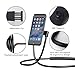 DS Lazy Cell Phone Neck Holder Unique Bracket iPhone/Tablet/Pad/Kindle Stand DIY Free with Multiply Function Support - Black