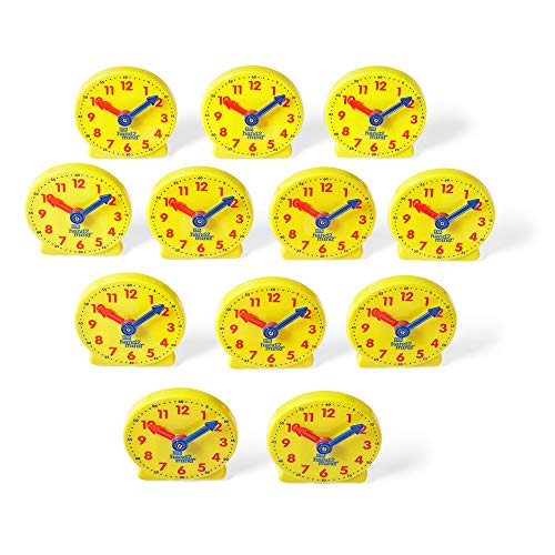 hand2mind Mini Geared Clock, Telling Time Teaching Clock, Learn to Tell