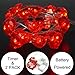BOHON String Lights with Remote 10 ft 40 LEDs Red Heart Shaped Twinkle Fairy Lights Battery Operated for Kids Bedroom Wedding Indoor Party Valentine's Day Mother's Day Decor