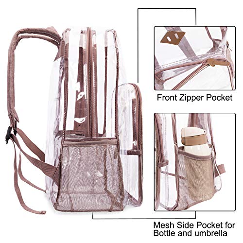 rose gold clear backpack