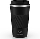 CS COSDDI Travel Mugs Insulated Stainless Steel 510 ml Black