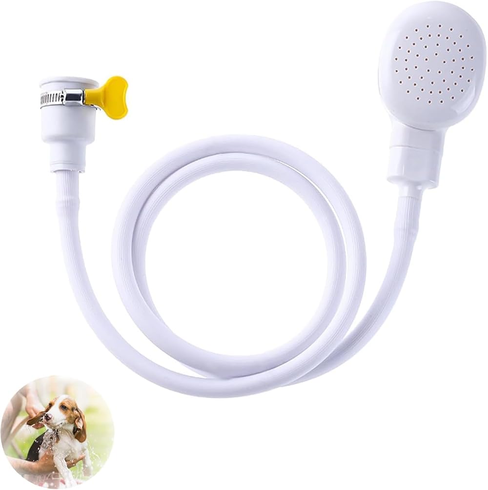BRITECO Single Tap Shower Attachment 115 cm Hose, ABS Stainless