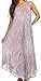 Sakkas Kara Long Draped Sleeveless Marbled Caftan Dress/Cover Up