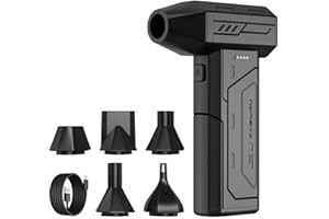 Compressed Air Duster,130000RPM Super Power Cordless Air Duster,Rechargeable Brushless Blower,3 Gear Adjustable Mini Blower w