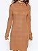 Clothink Women Clothink Women Brown Stretchable Elasticity Plain Cable Knit Sweater Dress