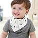 Baby Bandana Drool Bibs, Cute Unisex 4 Pack Bibs with Snaps - Best for Babies Drooling, Teething and Feeding - Soft Cotton, Bamboo & Waterproof Fleece. Perfect Baby Shower Gift Set for Boys & Girls