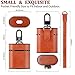UTOPER AirPods Case Genuine Leather Case for Airpods 2 Cover Portable Stand Case for Apple AirPods 1 & New Airpods 2 Protective Shockproof Case with Buckle and Lanyard (Brown)