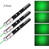 LUCHENG 3 Pack of High Power Green 2 in 1 Visible Beam Light for Cats/Dog Amusement and Outdoor Adventures